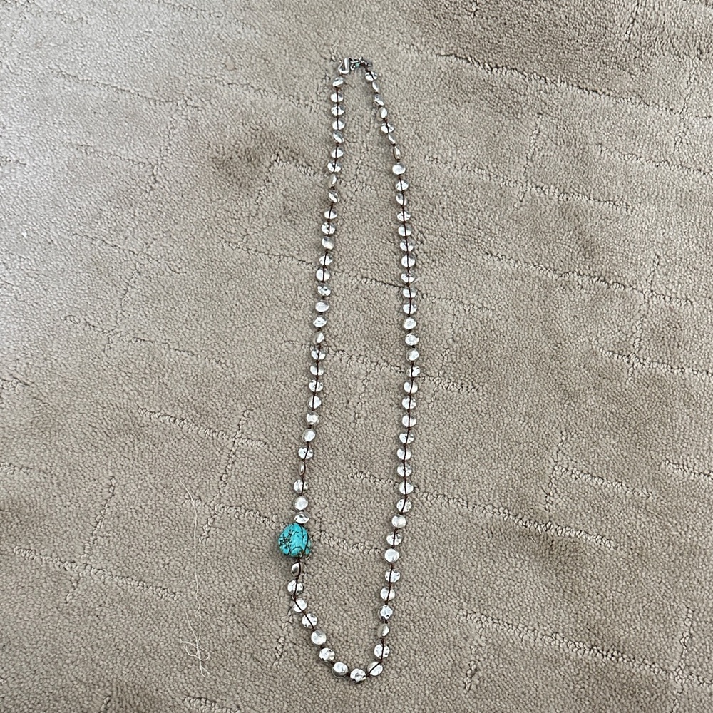 Lucky Brand Silver and Turquoise Necklace
